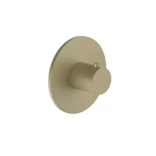 Fantini Nostromo Смеситель для душа, встраиваемый, термостатический, внешняя часть, цвет: Matt British Gold PVD(без зап вентиля G591B)