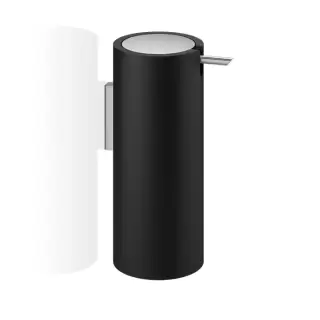 Decor Walther Black Stone WSP Дозатор для мыла, подвесной, цвет: черный матовый / сталь матовая