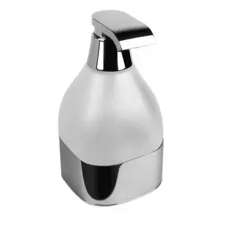 Colombo Alize Дозатор для жидкого мыла, настольный, цвет: хром/матовое стекло