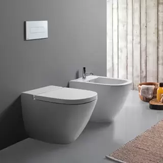 Globo Stockholm Биде напольное пристенное 58х37хh42см, с 1 отв. под смеситель, с креплением, цвет: белый