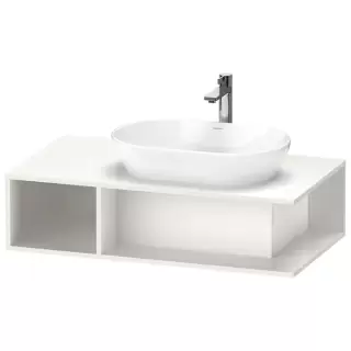 Duravit D-Neo Тумбочка подвесная компакт 100x55х26 см., раковина, 1 открытое отделение на левой стороне, цвет: белый высокоглянцевый