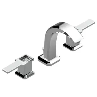 THG Metropolis a manettes cristal clair Смеситель для раковины, 3 отв., цвет: хром/прозрачный хрусталь