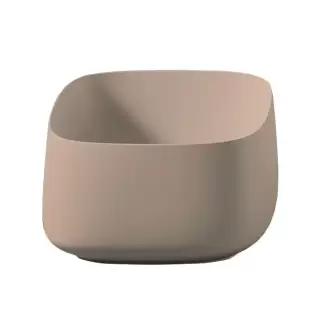 Artceram Cognac Раковина накладная Quadro 43x43 см, Saniglaze, цвет: biscuit