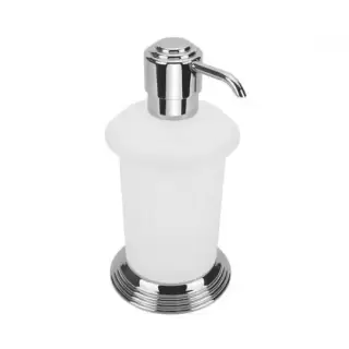 Colombo Hermitage Дозатор для жидкого мыла, настольный, цвет: хром/матовое стекло