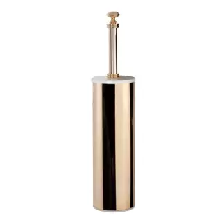 TW Harmony 020, ёршик напольный в металлической колбе, цвет: белый/золото