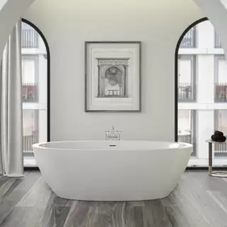 Knief Loom Ванна 190x95x60см., отдельностоящая, с щелевым переливом, цвет: белый