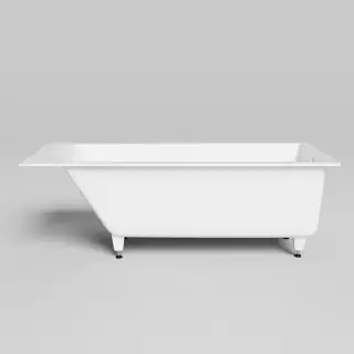 Salini Cascata Ванна встраиваемая, с прямоугольной чашей, 180x80x60см., регулируемые ножки, материал: S-Stone, цвет: белый матовый