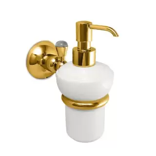 Nicolazzi Cristallo Di Rocca Дозатор для жидкого мыла, подвесной, цвет: белый / золото