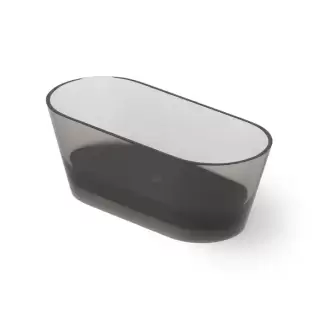 Dea Design Shadow Ванна 160х70х58см., отдельностоящая, Glasstech, прозрачная смола, цвет: Smoky Black R4