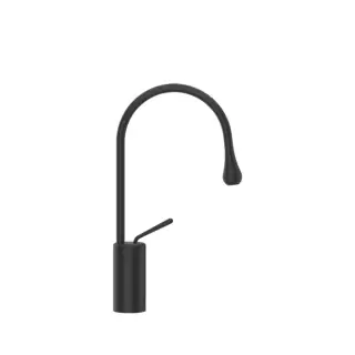 Gessi Goccia Смеситель для раковины на 1 отверстие, высокий, излив 174мм R=90, цвет: black XL
