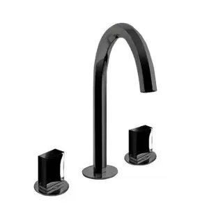 Fantini Venezia Смеситель для раковины, на 3 отв., излив: 17.5см., без ручек, цвет: Matt Gun Metal PVD