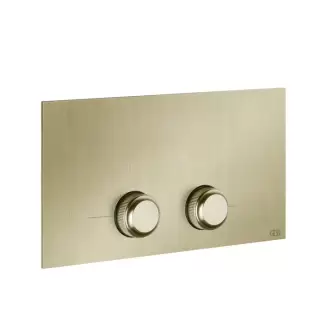 Gessi Venti20 Клавиша смыва для унитаза двойная, для инсталляций Viega, цвет: Brushed Brass PVD