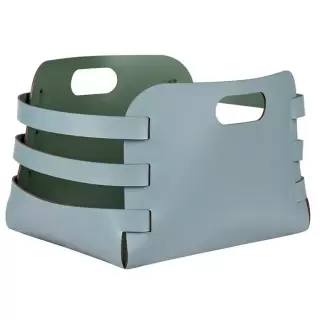 Colombo Adj Корзина Riga 27x36хH25см., настольная, цвет: небесный/эвкалипт