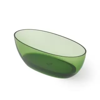 Dea Design Nature Ванна 170х80х55см., отдельностоящая, Glasstech, прозрачная смола, цвет: Emerald R3