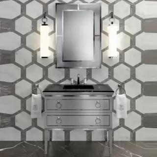 Oasis Lutetia Композиция №30 Комплект мебели напольный, 93х53хh210см, цвет: Dark Grey/хром