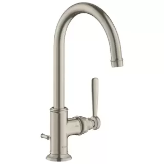 Axor Montreux, Смеситель для раковины 210, однорычажный, с донным клапаном,  цвет: никель шлифованный