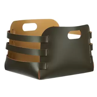 Colombo Adj Корзина Riga 27x36хH25см., настольная, цвет: оливковый/горчичный