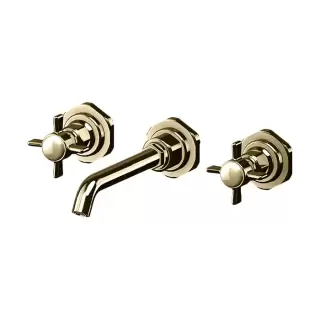 Gattoni TRD Смеситель для раковины, встраиваемый, ручки London, цвет: золото 24К