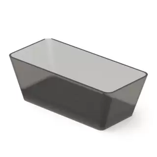 Dea Design Modern Ванна 150х68х56см., отдельностоящая, Glasstech, прозрачная смола, цвет: Smoky Black R4