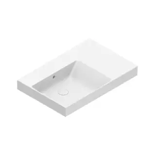 Catalano Zero Раковина 75x50см чаша слева, без отв., цвет: белый глянцевый