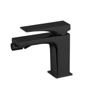 Carlo Frattini Zeta Смеситель для биде, на 1 отверстие, донный клапан click-clack, цвет: чёрный матовый