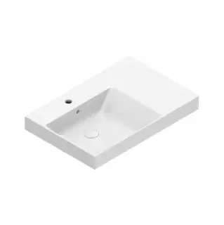 Catalano Zero Раковина 75x50см чаша слева, с 1 отв., цвет: белый глянцевый