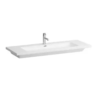 Laufen Living City Раковина-столешница Living square 130х48 см, отв по центру, цвет: белый