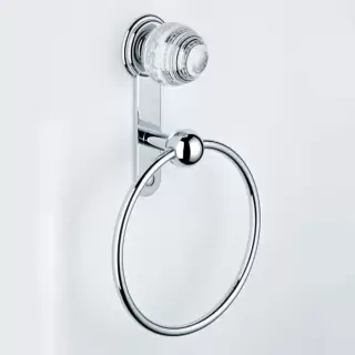 THG Marquise porcelaine blanche Полотенцедержатель - кольцо 18см., подвесной, цвет: хром/платина/белый фарфор