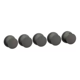 Gessi Habito Смеситель для ванны/душа, встраиваемый, термостатический, с 4 запорными вентилями, цвет: Black Metal Brushed PVD