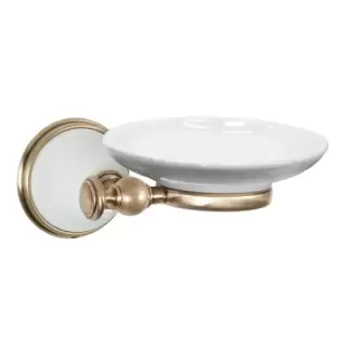 TW Harmony 106, подвесная мыльница, керамическая белая, цвет: белый/бронза