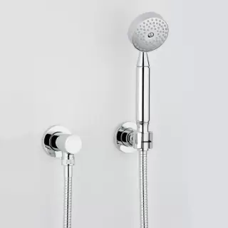 THG Mossi cristal clair Душевой комплект с ручным душем, шланг 1500 мм., держатель и подвод воды, цвет: хром