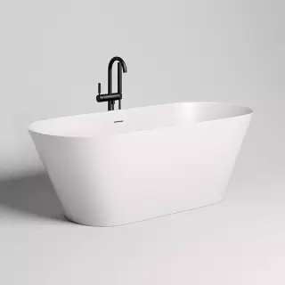 Salini Mona Ванна 170х72х58.5см., отдельностоящая, S-Sense, донный клапан "Up&Down", сифон, слив-перелив, цвет: белый глянцевый