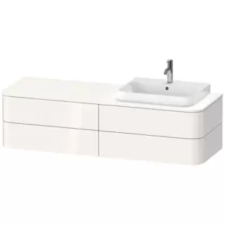 Duravit Happy D.2 Plus Тумба подвесная 160x55х40.8см, с раковиной и 4 ящиками, цвет: белый глянцевый