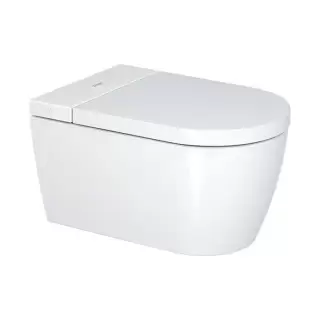 Duravit Starck F Plus Унитаз подвесной, безободковый, с сиденьем Sensowash, с покрытием Hygieneglaze, цвет: белый