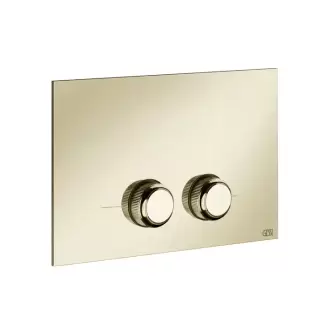 Gessi Venti20 Клавиша смыва для унитаза двойная, для инсталляций Geberit Sigma8 и Sigma12, цвет: Brass PVD