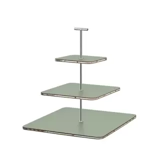 ADJ Сервировочная стойка 30x30xH35см., ручка "Т", цвет: эвкалипт/фурнитура хром