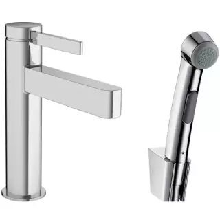 Hansgrohe Finoris Смеситель для раковины, 1 отв., с набором для биде и со шлангом 160см., цвет: хром