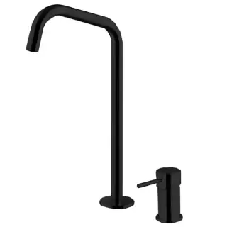 Fima Carlo Frattini Spillo Up Смеситель для раковины, на 2 отв., с донным клапаном, цвет: черный матовый