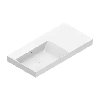 Catalano Zero Раковина 100x50см чаша слева, без отв., цвет: белый глянцевый