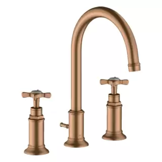 Axor Montreux Смеситель для раковины 180, на 3 отв., с донным клапаном, цвет: шлифованная бронза