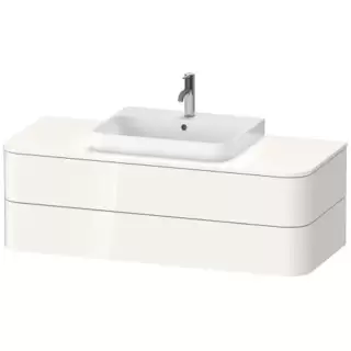 Duravit Happy D.2 Plus Тумба подвесная 130x55х40.8см, с раковиной и 2 ящиками, цвет: белый глянцевый