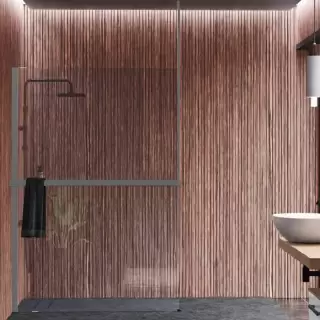 Novellini Kuadra H Душевое ограждение 160х205cм., с свободным входом, Sx, с потолочн кронштейн, с полотенцедержат, стекло прозрачное, цвет: Silver