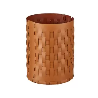 ADJ Корзина Bottega, D20xH25 см., цвет: коньяк/бордо
