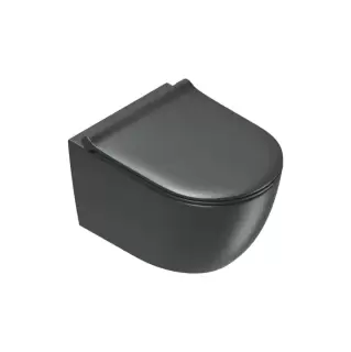 Catalano Sfera Унитаз подвесной 50x35см, безободковый, смыв Tornado, покрытие Twinglaze+, цвет: черный матовый