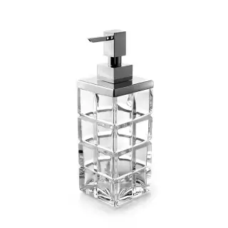 3SC Palace Дозатор для жидкого мыла,  настольный, цвет: прозрачный хрусталь/хром