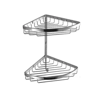 Colombo Angolari Двойная угловая полочка, цвет: хром