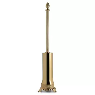 3SC Bally Туалетный ёршик напольный, ручка Queen, цвет: золото 24к. Lucido