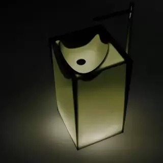 Antonio Lupi Astro Раковина 50х45х85 см, без отв., напольная, слив в пол, с дон. клапан, сифоном и трубой слива, Cristalmood, цвет: Oleo