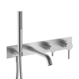 Fantini Nostromo Смеситель для ванны, встраиваемый, цвет: нержавеющая сталь