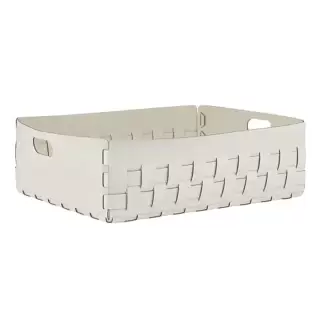 ADJ Корзинка Dubai, 60x50xH20 см., цвет: белый/панна котта